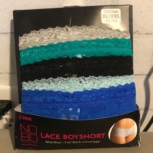 5 pair Lace Boyshorts